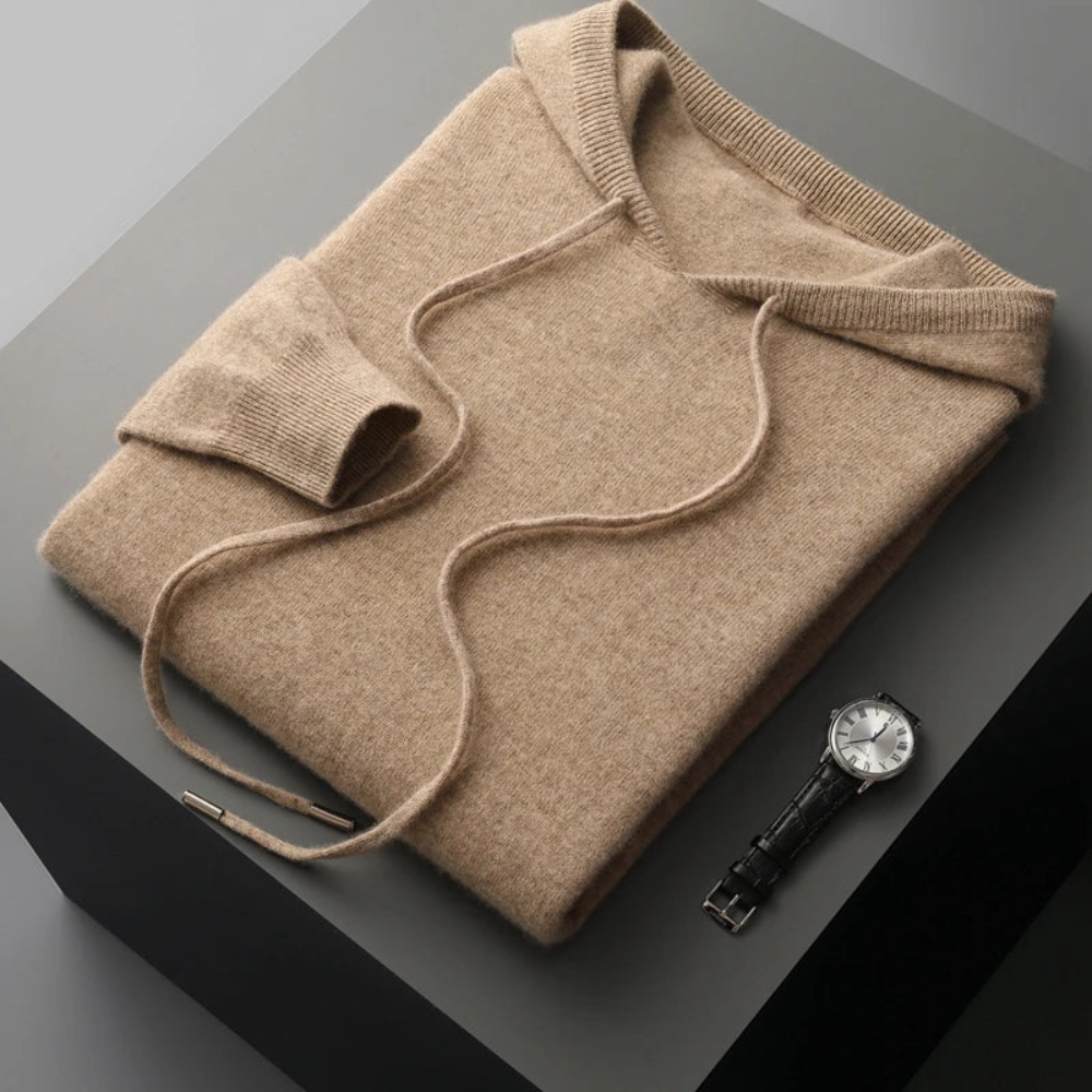 Maglione con cappuccio in cashmere Canopus