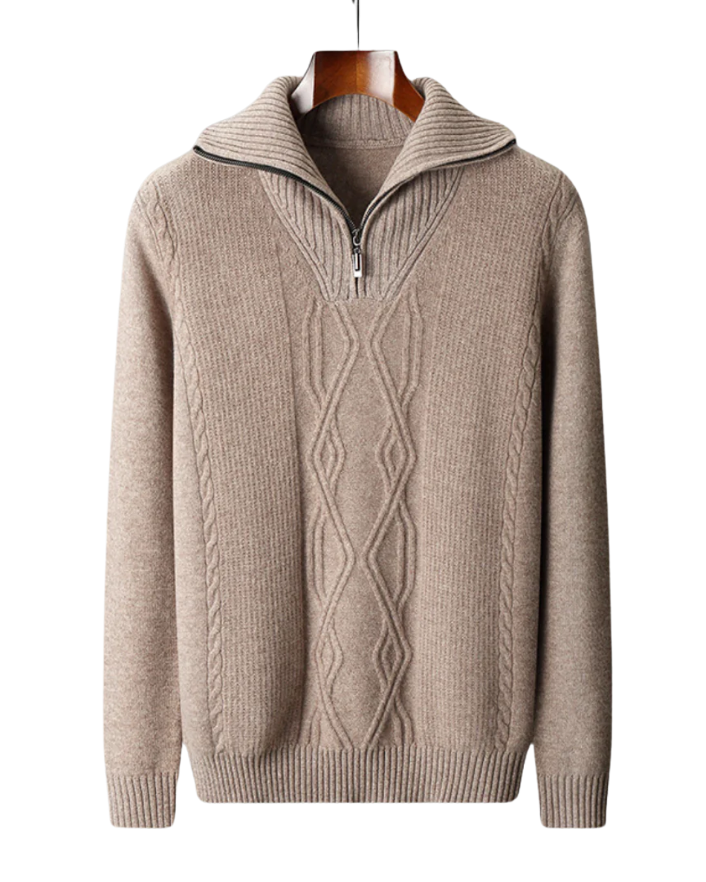 Maglione con zip in lana merino Taranto