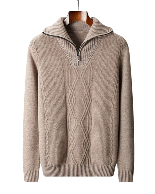Maglione con zip in lana merino Taranto