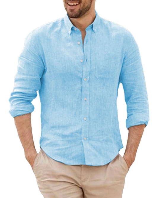 Camicia di lino traspirante