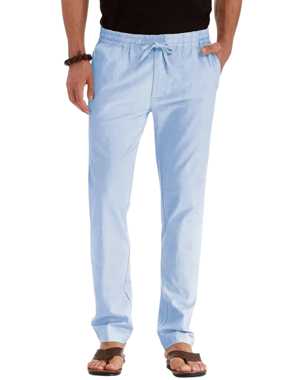 Pantaloni in cotone e lino
