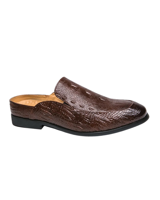 Scarpe eleganti con stampa coccodrillo