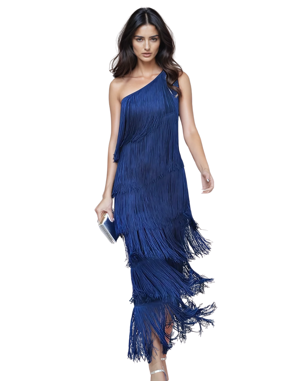 Abito elegante con frange