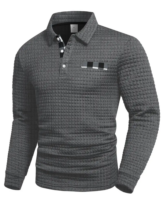 Maglione polo a coste