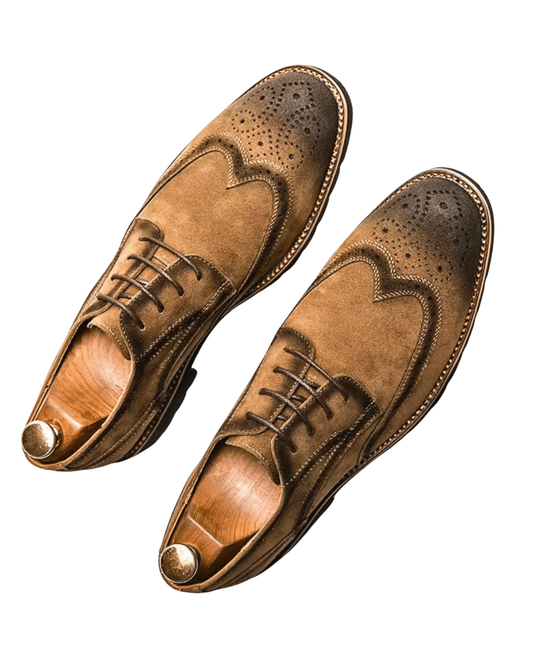 Scarpe Oxford in pelle scamosciata