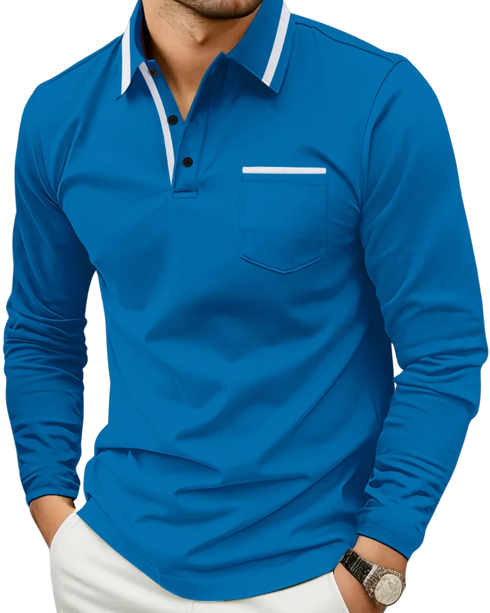 Maglione polo casual