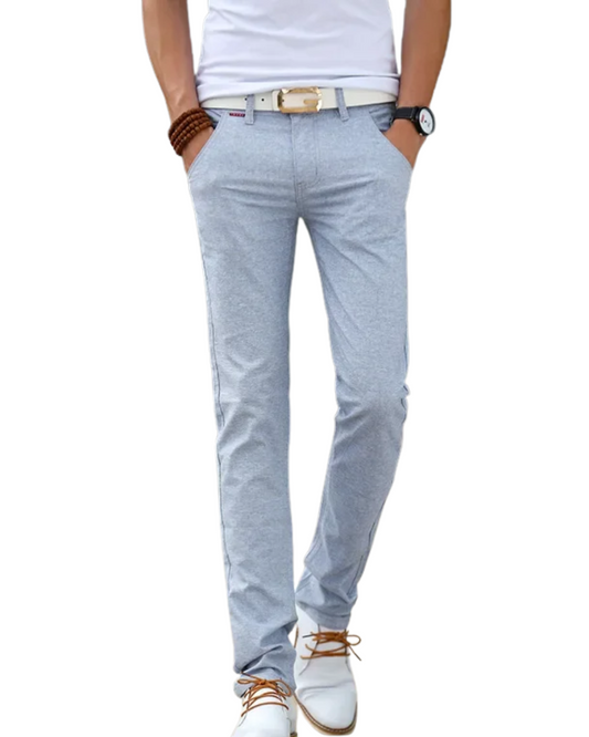 Pantaloni di lino slim fit