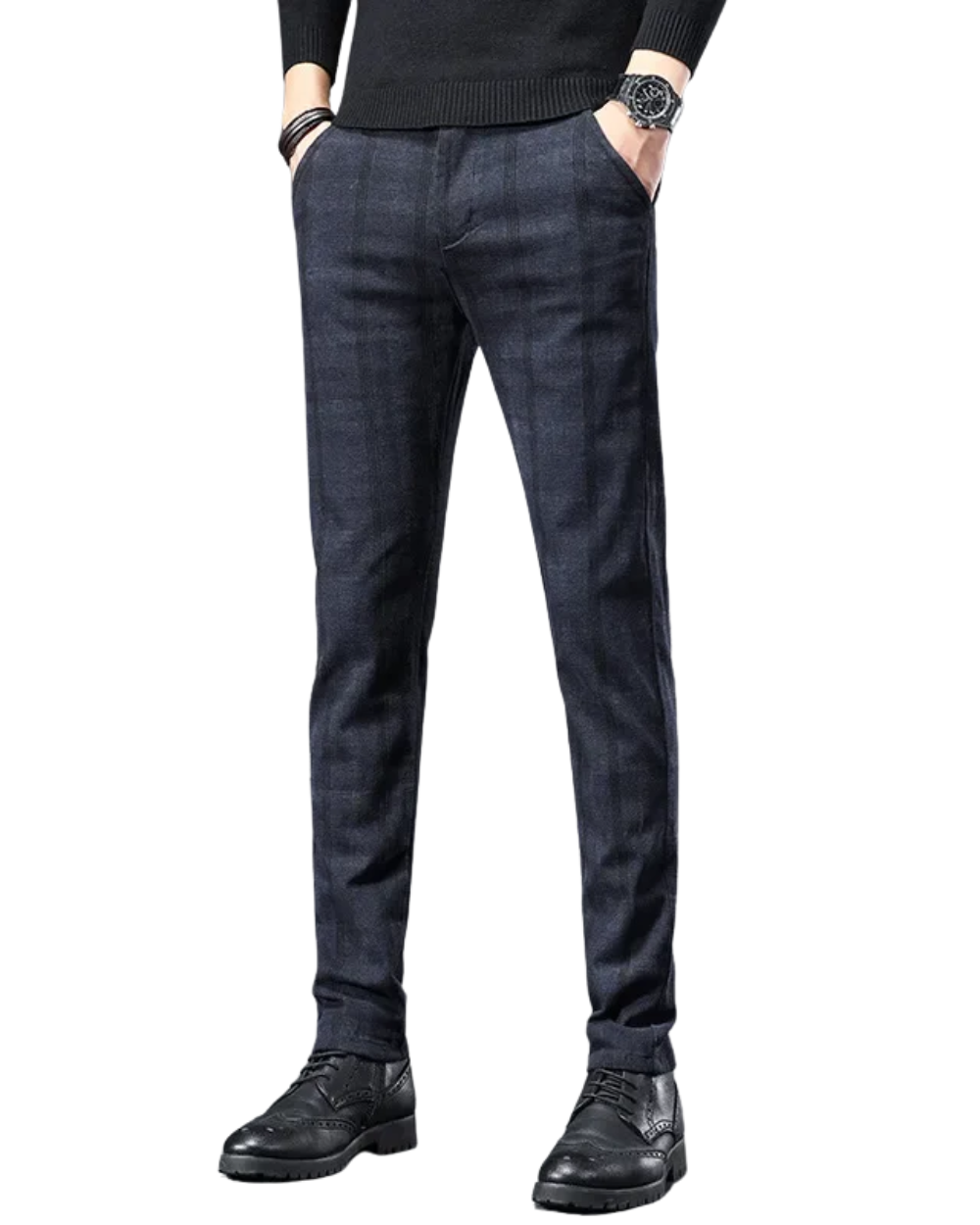Pantaloni casual a quadri