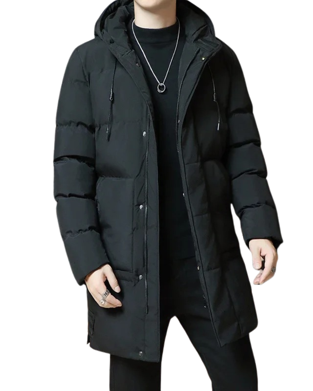 Elegante giacca lunga invernale