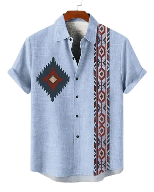 Camicia vintage a maniche corte