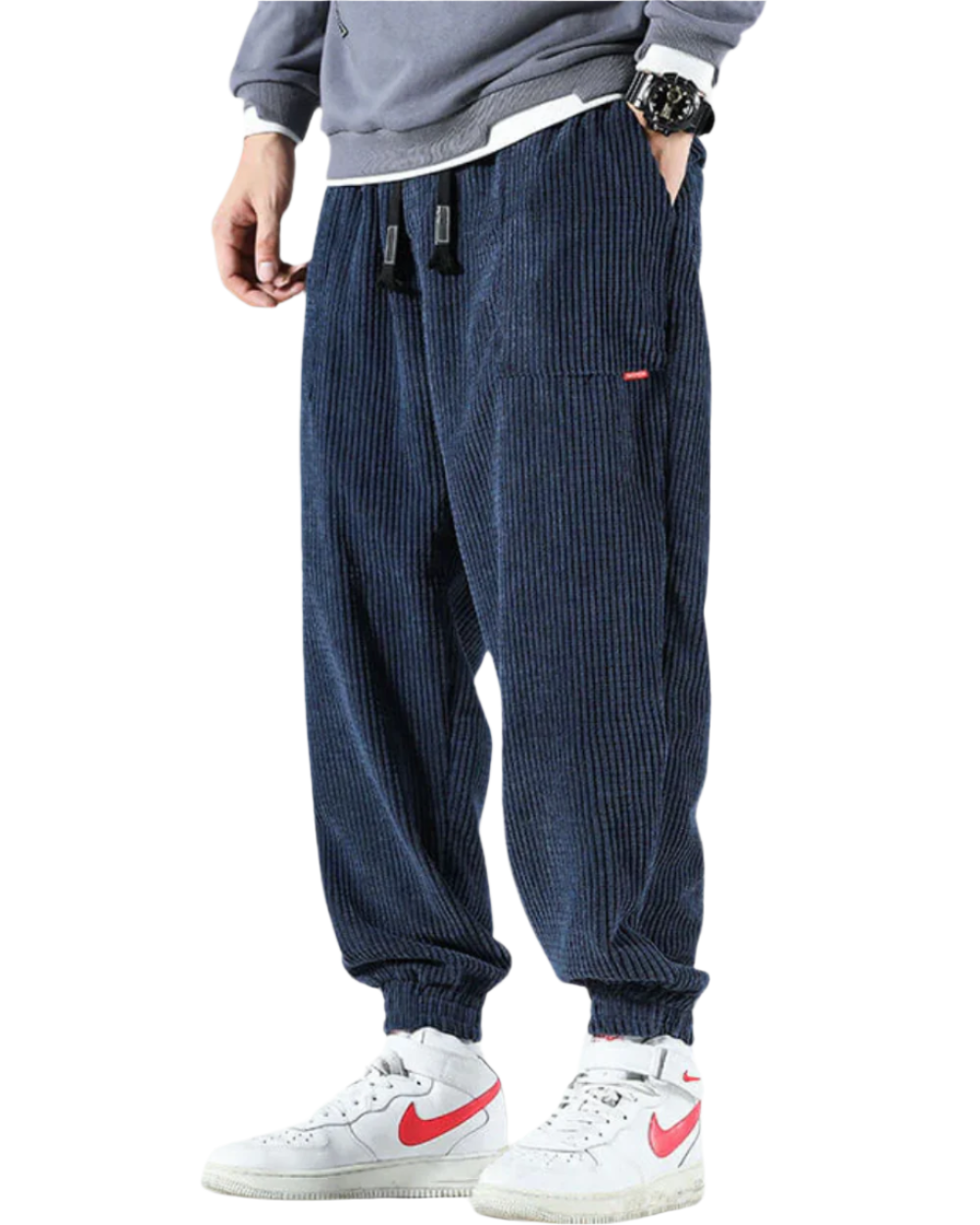 Pantaloni di velluto a coste Alloro