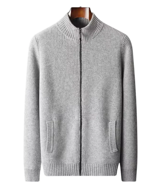 Gilet a coste in cashmere Seychellen