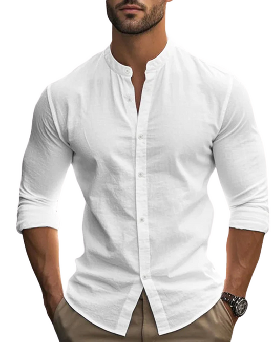 Camicia di lino traspirante