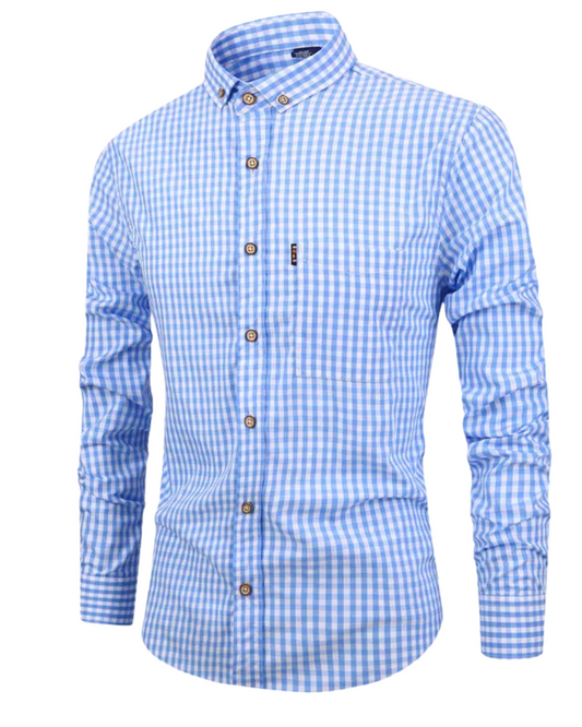 Camicia elegante in cotone a quadri