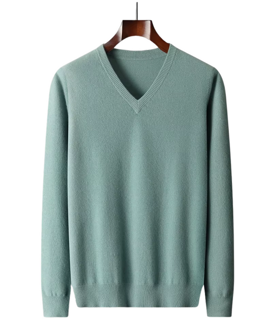 Maglione in lana con scollo a V