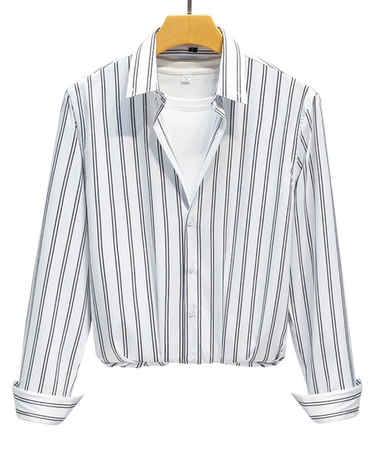 Camicia da uomo a righe eleganti