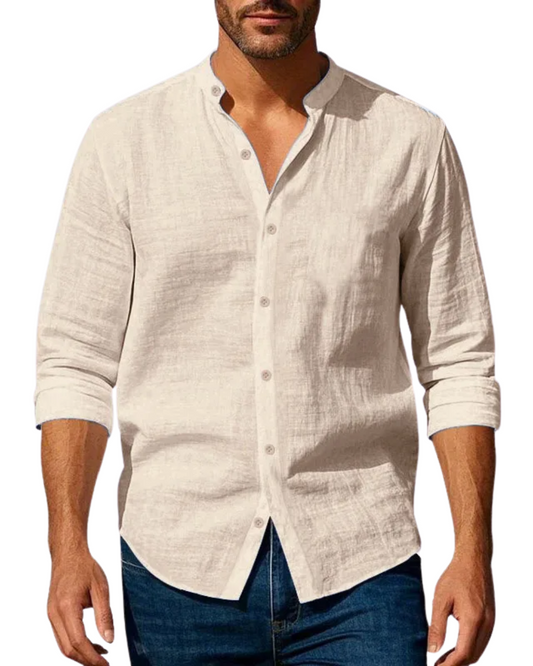 Camicia estiva in cotone e lino