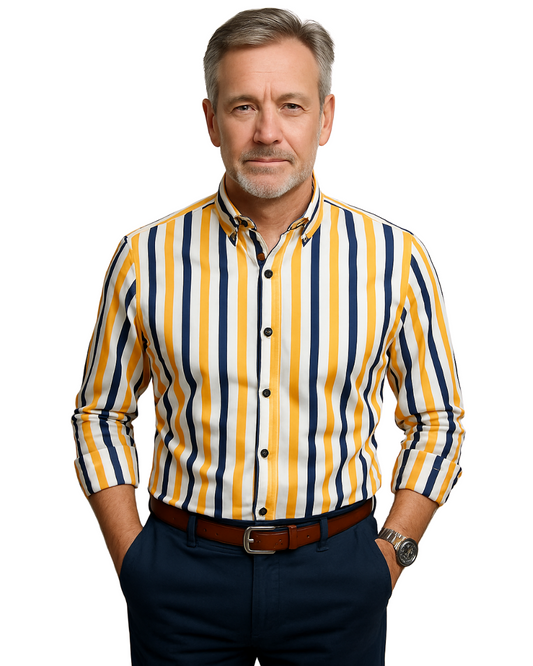 Camicia da uomo casual a righe