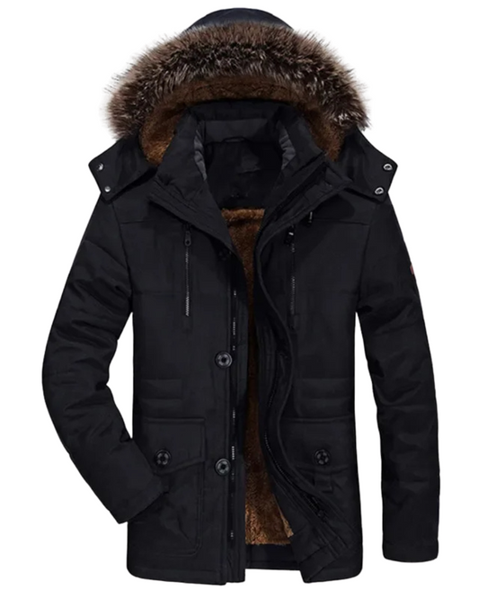 Giacca invernale in cotone con cappuccio