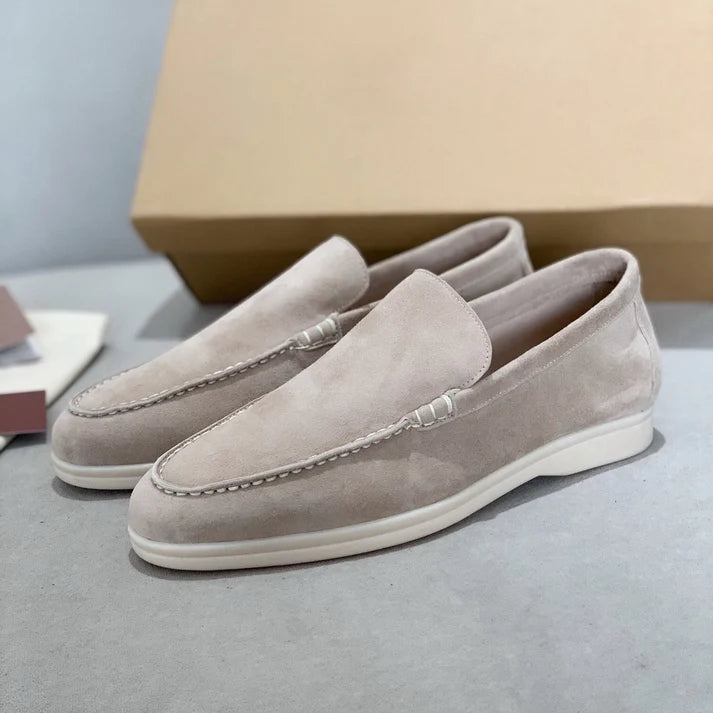 Mocassini chic in pelle scamosciata