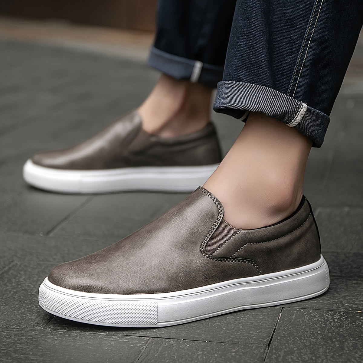 Scarpe casual slip-on in pelle