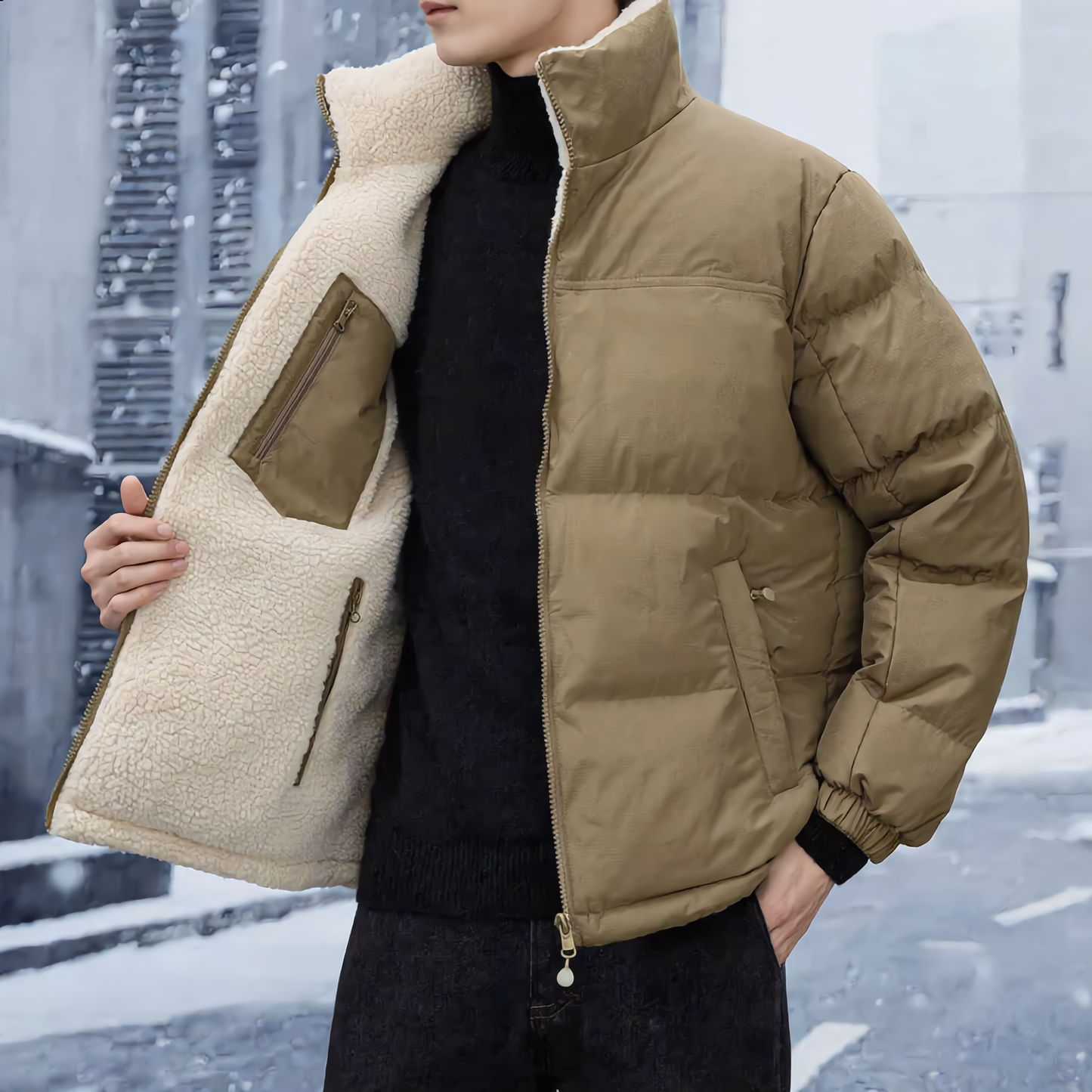 Elegante giacca reversibile