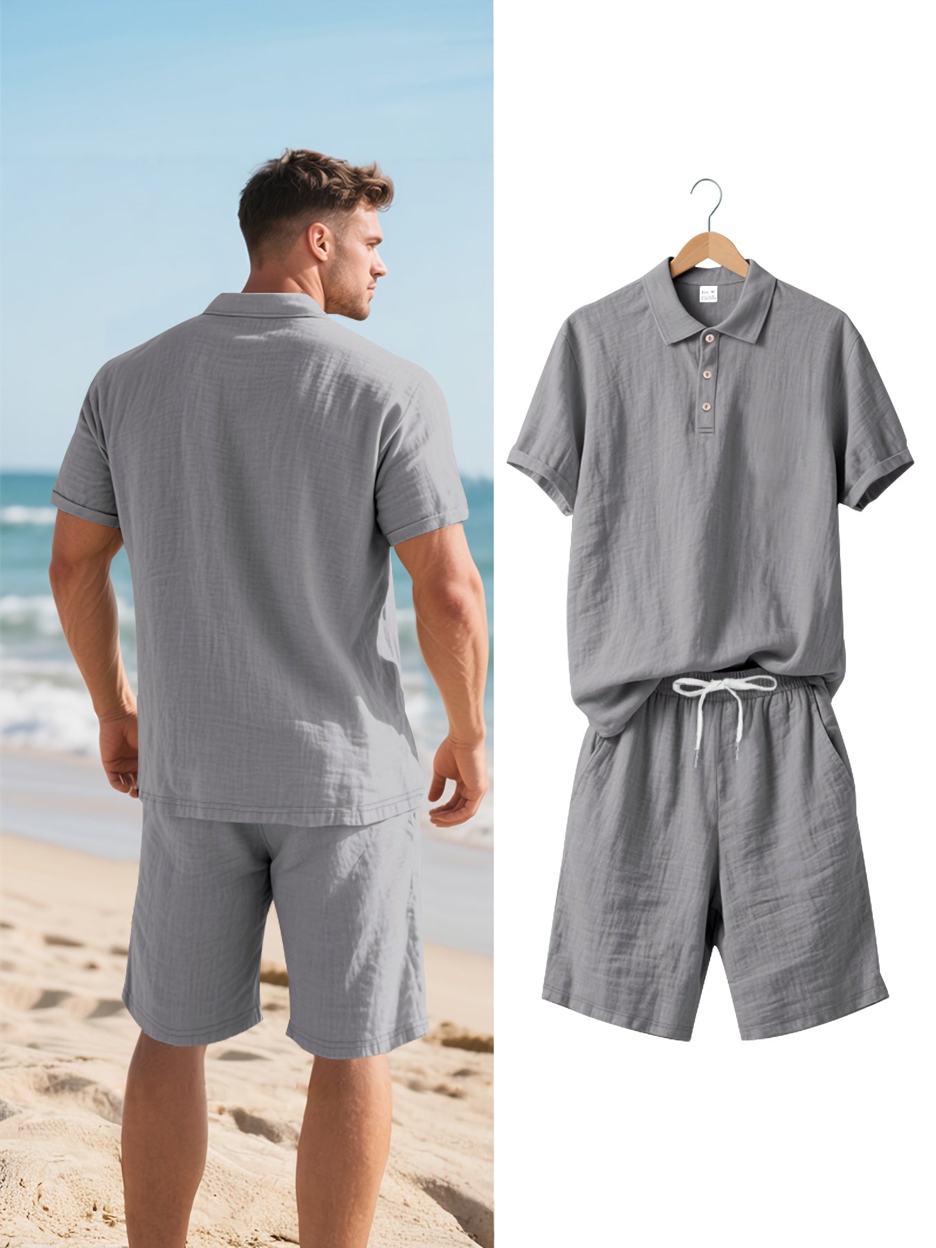 Set da uomo in lino