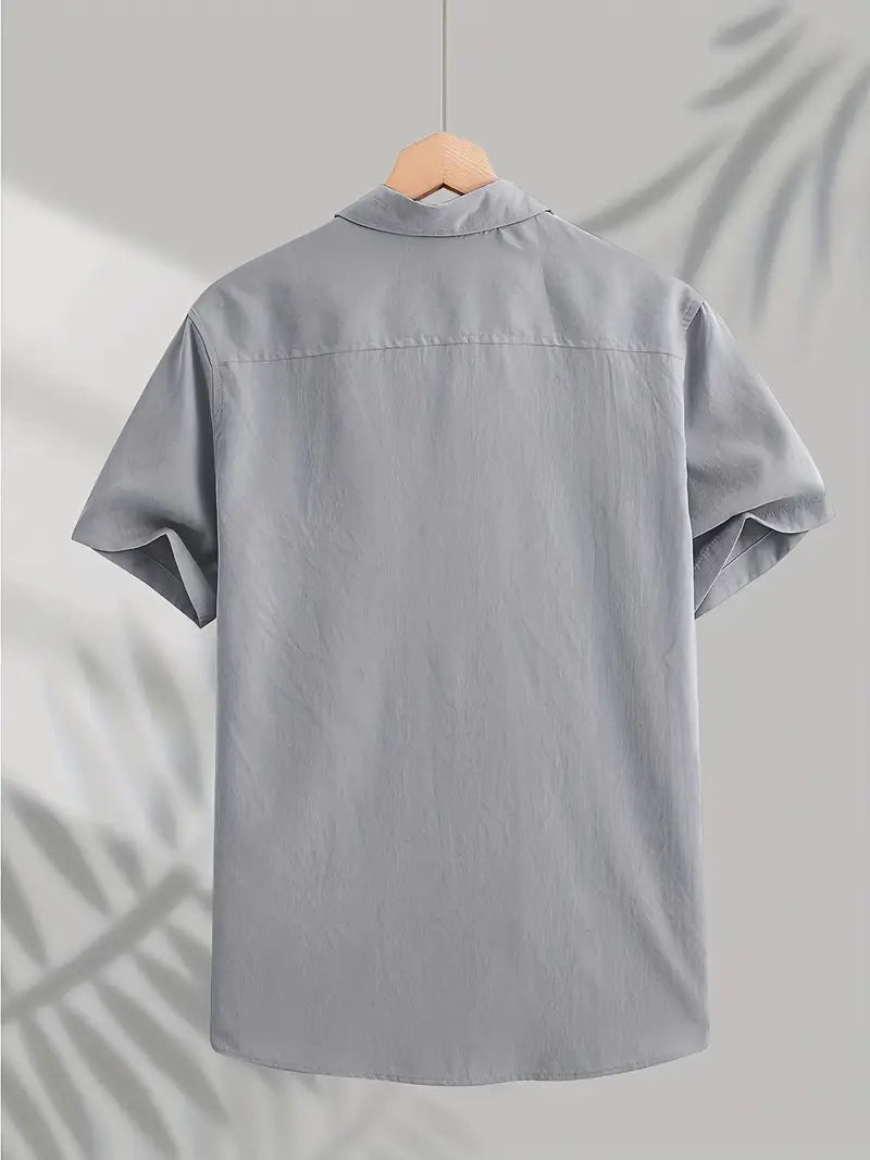 Camicia casual in cotone a maniche corte