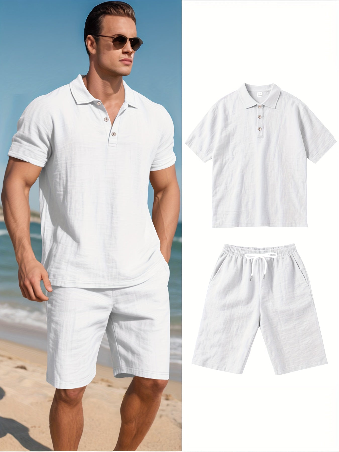 Set da uomo in lino