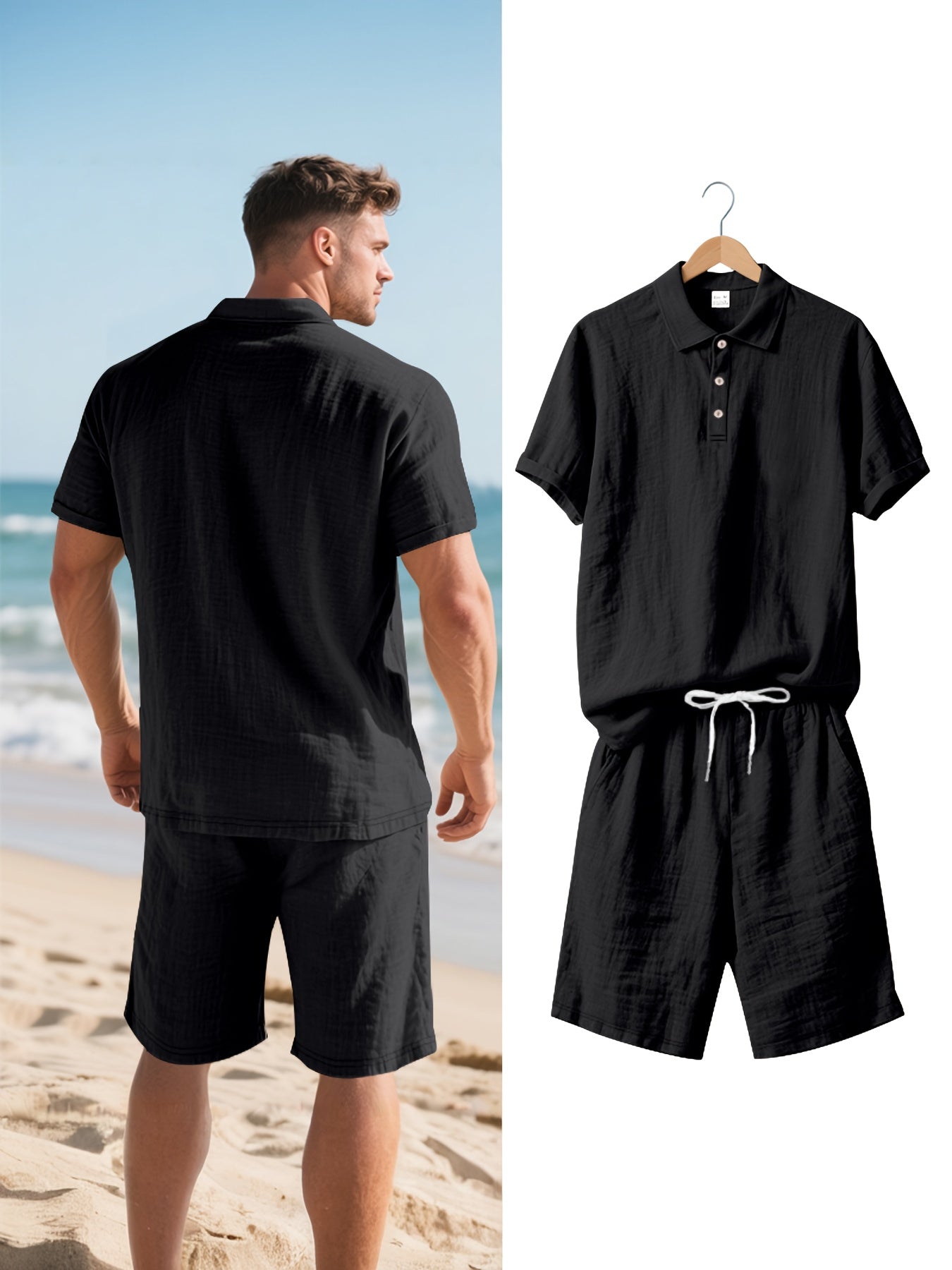 Set da uomo in lino