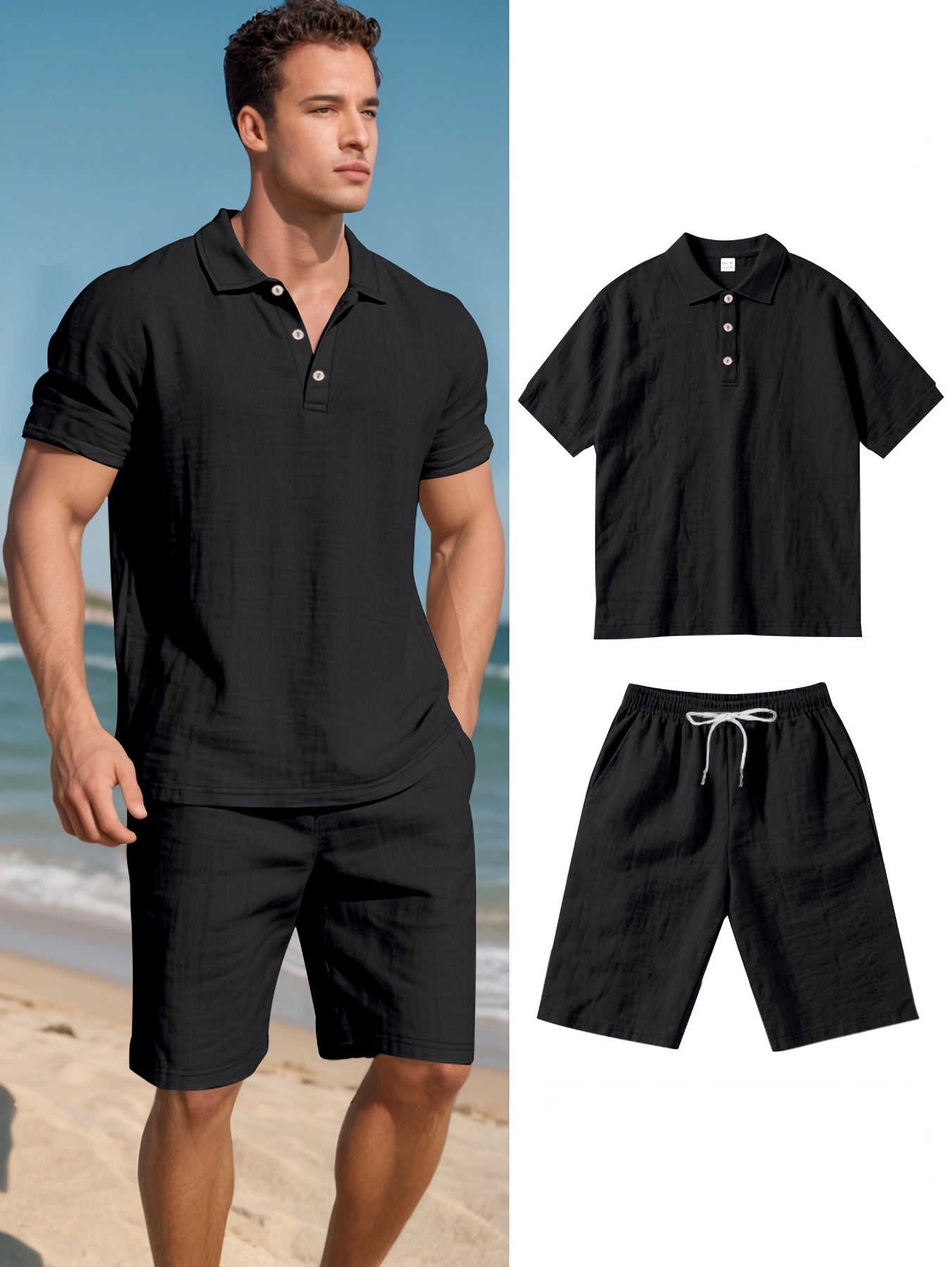 Set da uomo in lino