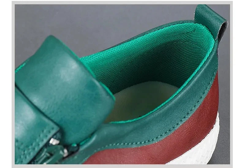 Scarpe in pelle con zip
