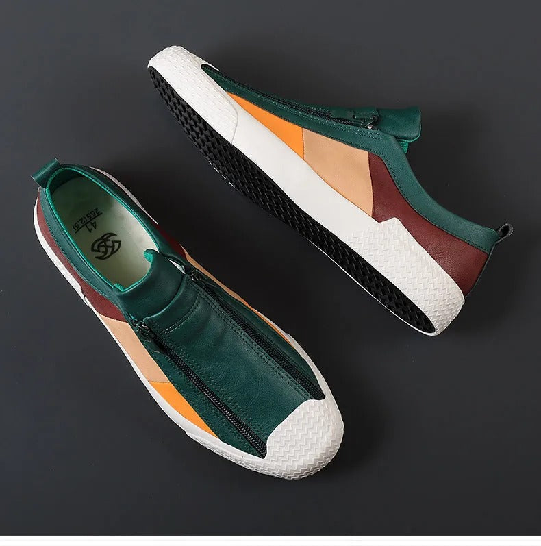 Scarpe in pelle con zip