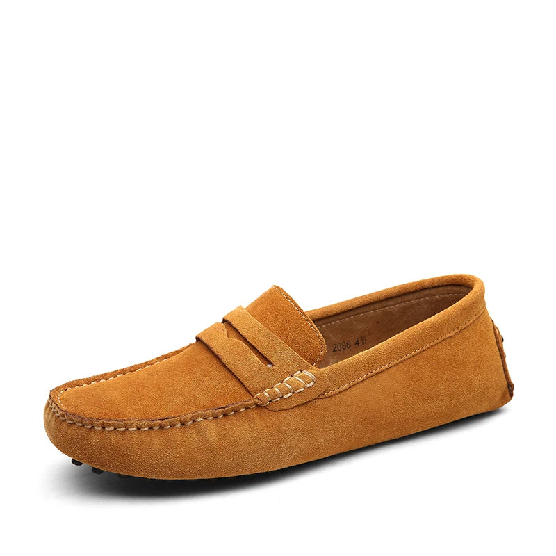 Mocassini casual in pelle scamosciata