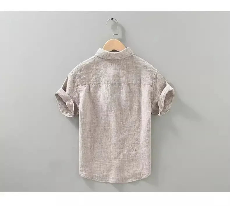 Camicia di lino a maniche corte