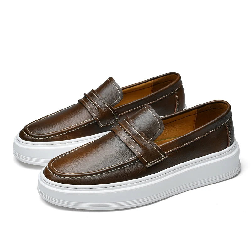 Scarpe da barca in pelle