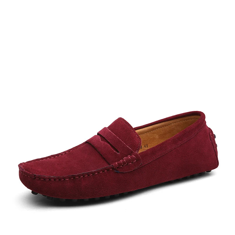 Mocassini casual in pelle scamosciata