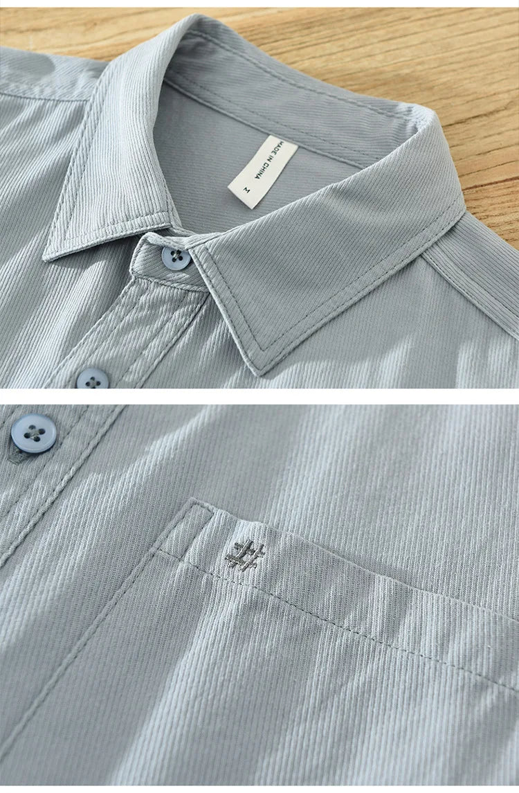Camicia in cotone a maniche corte