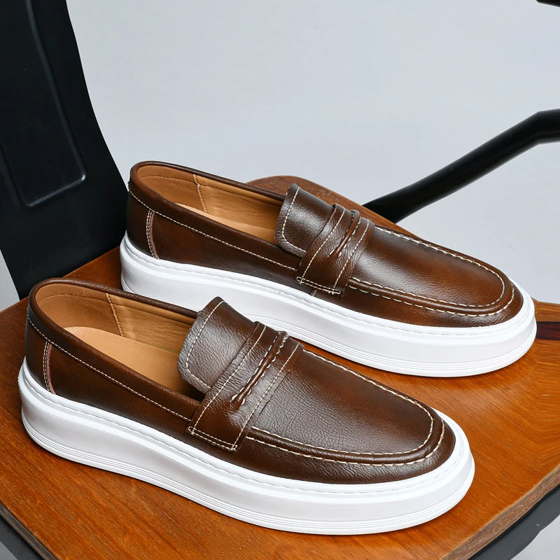 Scarpe da barca in pelle