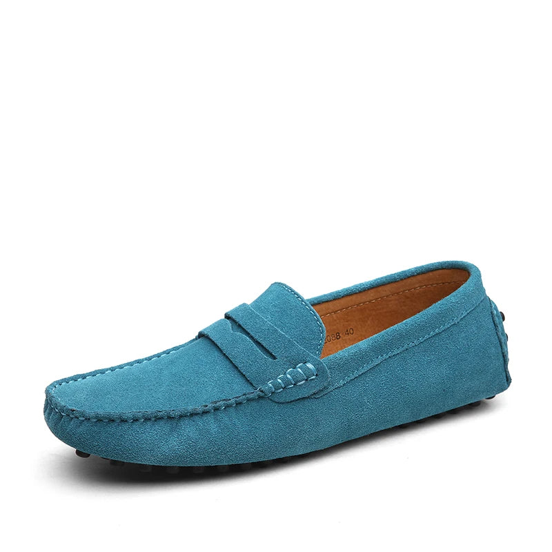 Mocassini casual in pelle scamosciata
