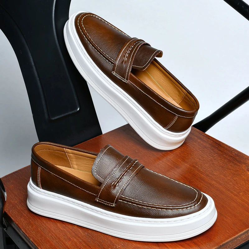 Scarpe da barca in pelle