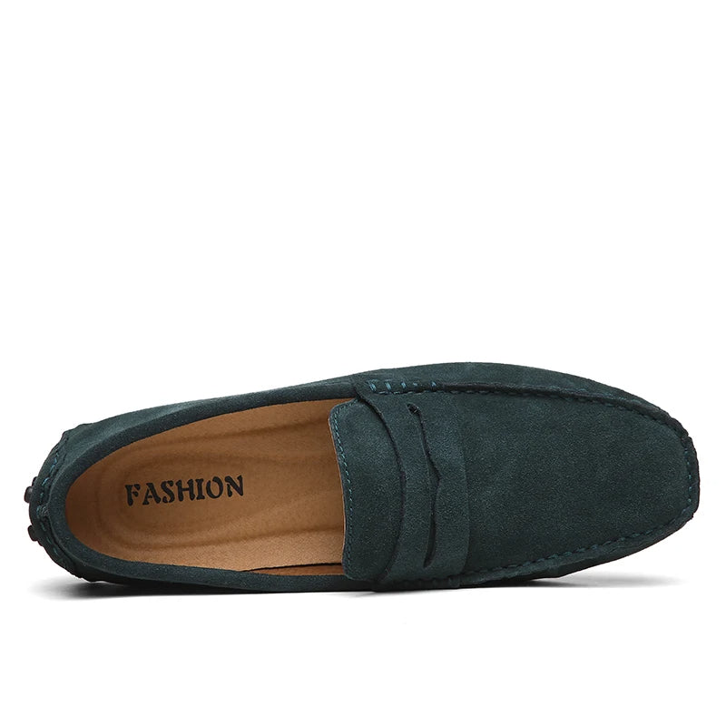 Mocassini casual in pelle scamosciata