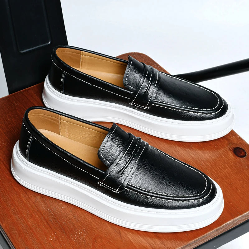 Scarpe da barca in pelle