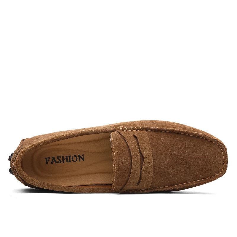 Mocassini casual in pelle scamosciata