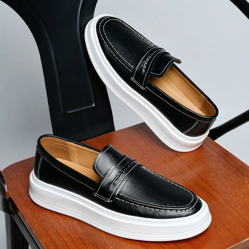 Scarpe da barca in pelle