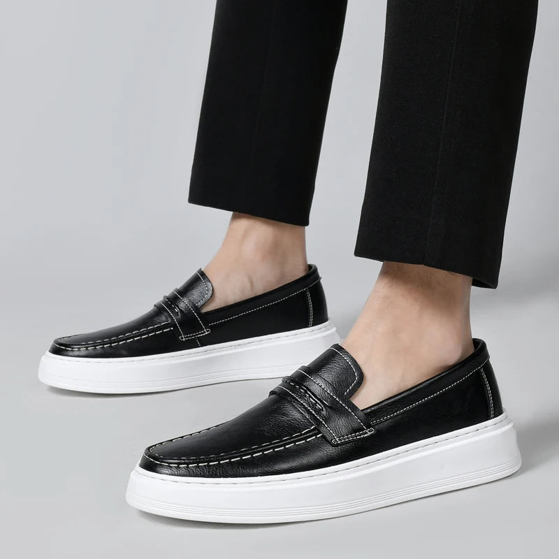 Scarpe da barca in pelle