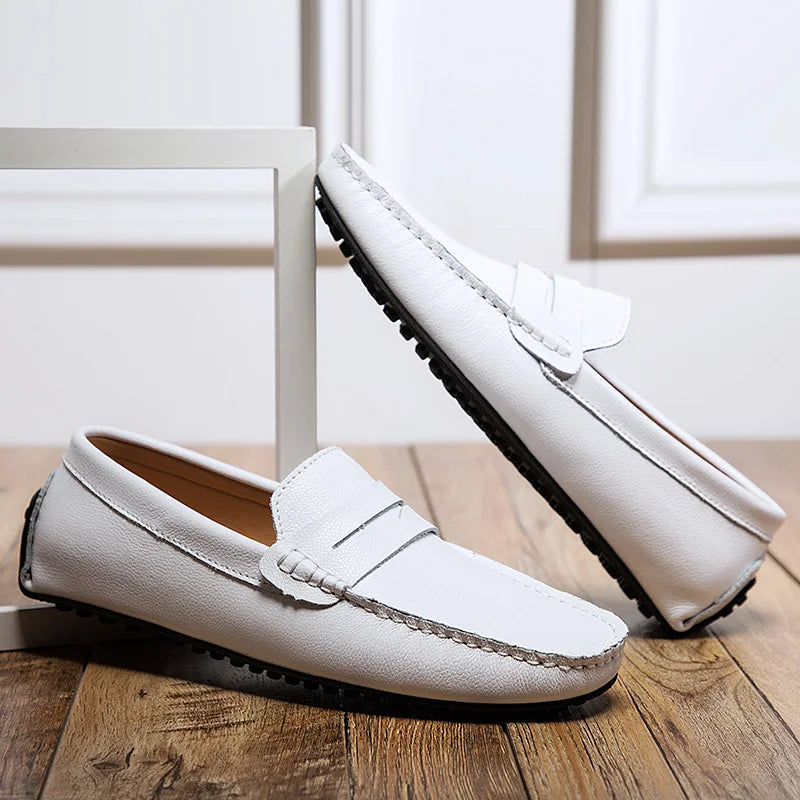 Mocassini estivi in pelle casual