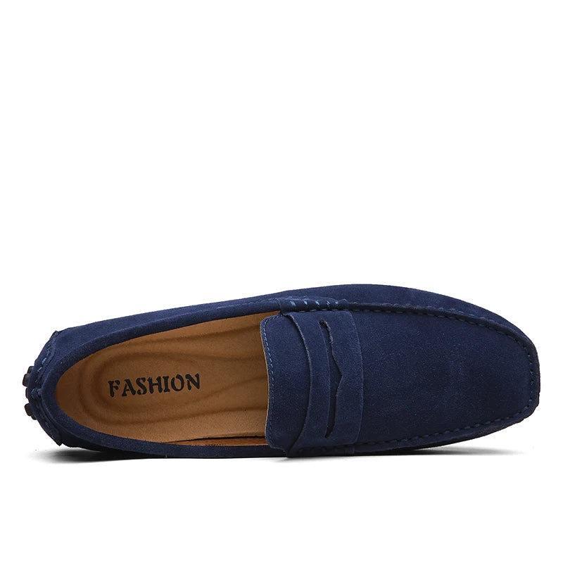 Mocassini casual in pelle scamosciata