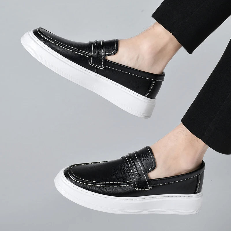 Scarpe da barca in pelle