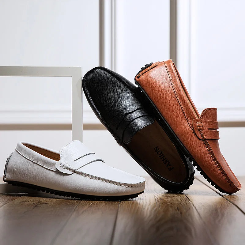 Mocassini estivi in pelle casual